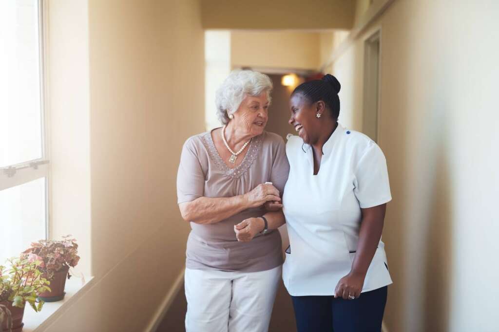 care giver and physcial thearpy resident
