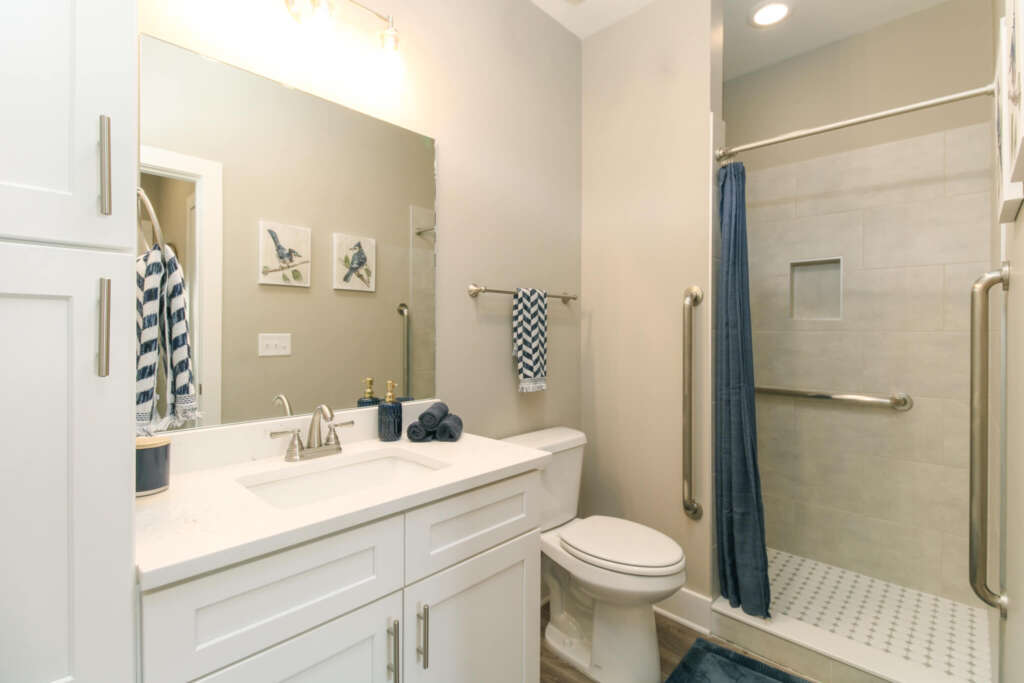 Bathroom Two - senior living apartment with 2 bedrooms and 2 bathrooms at The Landing of Winder